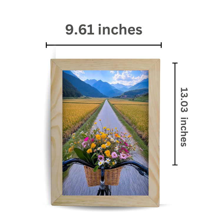 Country Road Bicycle Basket Framed Art