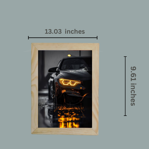 Night Drive - Framed Modern Car Art Print