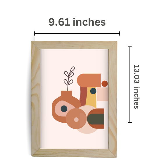 Minimalist Terracotta Abstract Shapes Framed Art