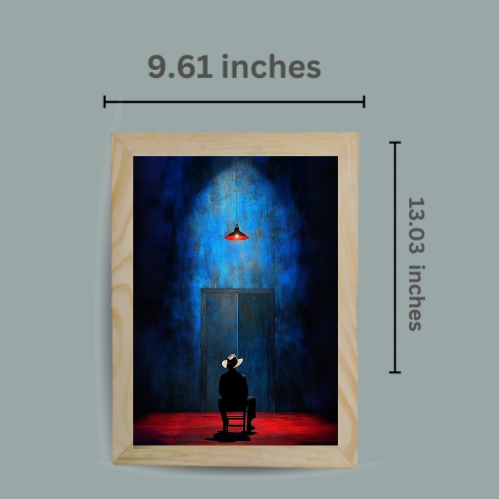 Solitary Man in Spotlight Framed Art